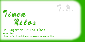 timea milos business card