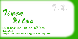 timea milos business card